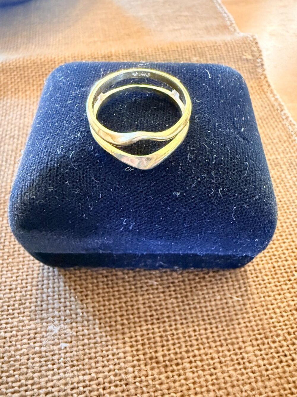 14K Gold Ring Guard Vintage 1989. Size 9